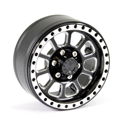 Fastrax Aluminum Beadlock Ten 1.9" Wheels - Black (4pc)