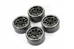 Fastrax Aluminum Beadlock Ten 1.9" Wheels - Black (4pc)