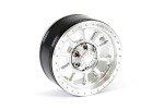 Fastrax Aluminum Beadlock Ten 1.9" Wheels - Silver (4pc)