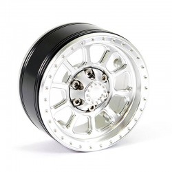 Fastrax Aluminum Beadlock Ten 1.9" Wheels - Silver (4pc)