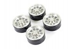 Fastrax Aluminum Beadlock Ten 1.9" Wheels - Silver (4pc)
