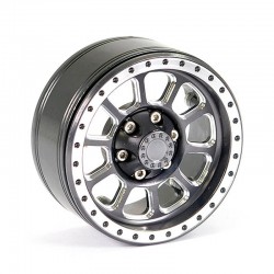 Fastrax Aluminum Beadlock Ten 1.9" Wheels - Titanium (4pc)