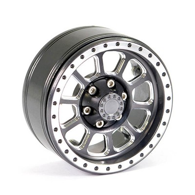 Fastrax Aluminum Beadlock Ten 1.9" Wheels - Titanium (4pc)
