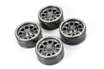 Fastrax Aluminum Beadlock Ten 1.9" Wheels - Titanium (4pc)