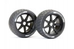 Fastrax Supaforza Wide Rear 52° Tyres/Black 17mm Hex Wheels