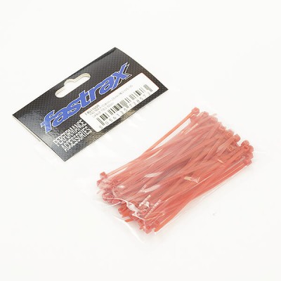 Fastrax 100mm X 2.5mm Red Nylon Cable Ties (50pcs)