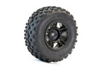 Fastrax 1:10 SC Rock Block Mtd 5-Spoke Black (Slash Rr/Blitz) (Pr)