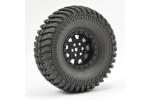 Fastrax 1:10 Crawler Paso 1.9 Mounted Scale Wheel Black (Pr)