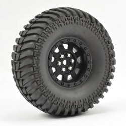 Fastrax 1:10 Crawler Paso 1.9 Mounted Scale Wheel Black (Pr)
