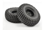Fastrax 1:10 Crawler Paso 1.9 Mounted Scale Wheel Black (Pr)