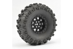 Fastrax 1:10 Crawler Boxer 1.9 Mounted Scale Wheel Black (Pr)