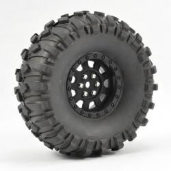 Fastrax 1:10 Crawler Boxer 1.9 Mounted Scale Wheel Black (Pr)