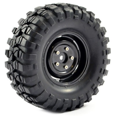 Fastrax 1:10 Crawler Sawblock 1.9 Scale Wheel Black Ø108mm Tyre