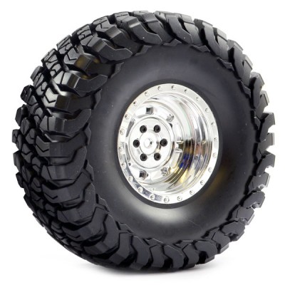 Fastrax 1:10 Crawler Granite 2.2 Scale Wheel Chrome Ø140mm Tyre