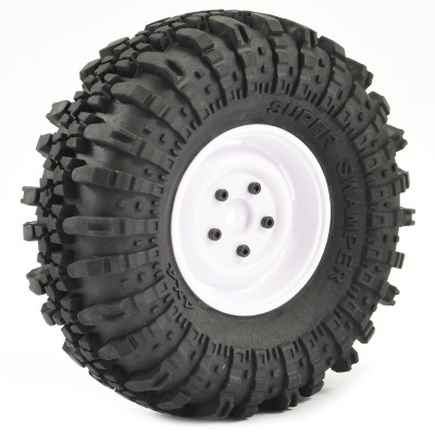 Fastrax 1:10 Crawler Swamper 1.9 Scale Wheel Ø118mm Tyre (White)