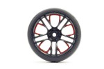 Fastrax 1/10 (4) Drift D1 Tyre W/3mm 10-Spoke Wheel- Graphte