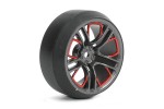Fastrax 1/10 (4) Drift D3 Tyre With 3mm 10-Spoke Wheel - Graphite