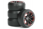 Fastrax 1/10 (4) Drift D3 Tyre With 3mm 10-Spoke Wheel - Graphite