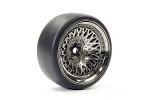 Fastrax 1/10 (4) Drift D1 Tyre W/9mm Classic Wheels-BK Chrome