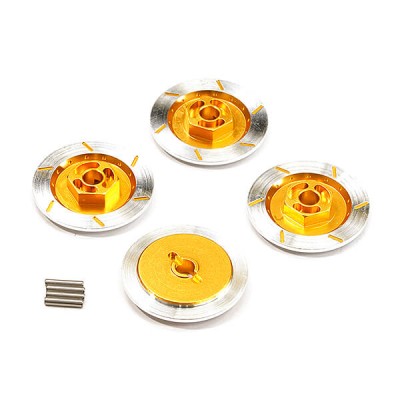 Fastrax Aluminium Disc Brake w/Wheel Hex (4pc) - Gold