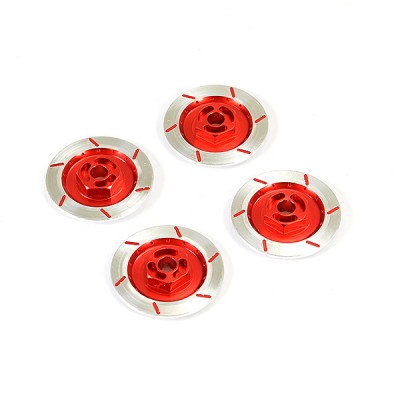 Fastrax Aluminium Disc Brake w/Wheel Hex (4pc) - Red