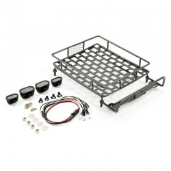 Fastrax Black Aluminium Luggage Rack W/Led Lamps L165mm X W112mm