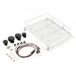 Fastrax Silver Aluminium Luggage Rack W/Led Lamps L130mm X W110mm