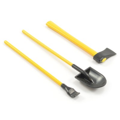 Fastrax 3-Piece Painted Hand Tools Shovel/Axe/Pry Bar