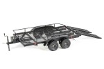 Fastrax Scale Dual Axle Truck Car Trailer w/Ramps & LEDs