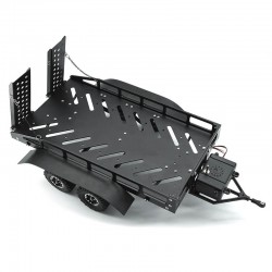 Fastrax Dual-Axle Trailer w/Ramps & LEDs (Med 1/12-1/18) - Black