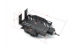 Fastrax Dual-Axle Trailer w/Ramps & LEDs (Med 1/12-1/18) - Black