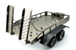 Fastrax Dual-Axle Trailer w/Ramps & LEDs (Med 1/12-1/18) - Titanium