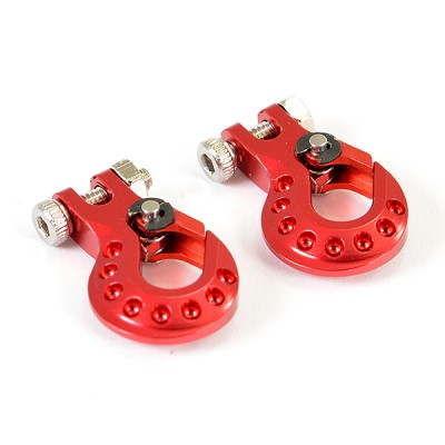 Fastrax Deluxe Alumnium Winch Hook (2pc) - Red
