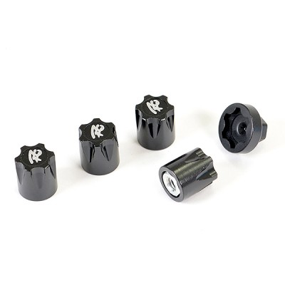 Fastrax Antidust Alumnium M4 Wheel Nut Covers (4pc) - Black