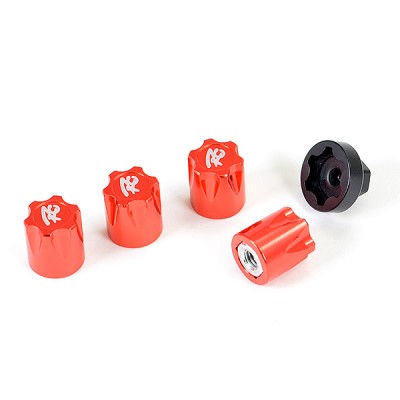 Fastrax Antidust Alumnium M4 Wheel Nut Covers (4pc) - Red
