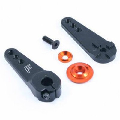 Fastrax 25t Jumbo Black Alum 3-In-1 Servo Horn (Futaba)