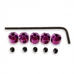 Fatrax Aluminium Collets (5) Purple With Screws and Wrench