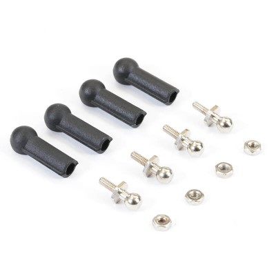 Fastrax Ball Cups (6) Black W/Ball Studs