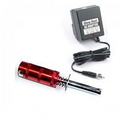 Fastrax Aluminium Metered Glow Starter 2100mah Ni-Cd & 2pin Charger