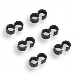 Fastrax Black Fuel Tube Clips (6)