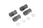 Fastrax 1/8th 15mm Extension Hub Adaptors - To Widen Track (17mm Hex)