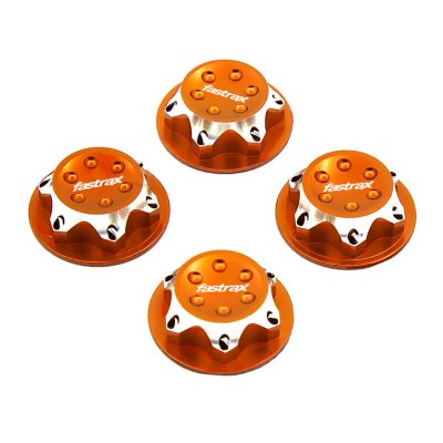 Fastrax Antidust 17mm Serrated Aluminiuminum Wheel Nuts (4) - Orange