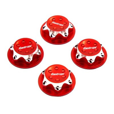 Fastrax Antidust 17mm Serrated Aluminiuminum Wheel Nuts (4) - Red