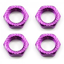 Fastrax 17mm X 1.0 Purple Serrated Wheel Nuts (4pcs)