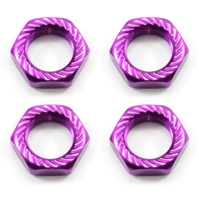 Fastrax 17mm X 1.0 Purple Serrated Wheel Nuts (4pcs)