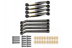 Fastrax FCX24 Black Brass Suspension Link Rods (8pc)