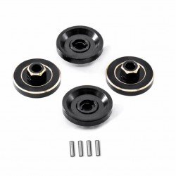 Fastrax FCX24 Black Brass Wheel Counterweights (4pc)