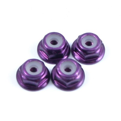 Fastrax M2 Purple Flanged Locknuts 4pcs