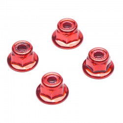 Fastrax M5 Red Flanged Locknuts (4)