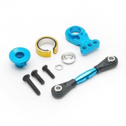 Fastrax Tamiya CC02 Merc G500 Aluminium 25t Servo Saver Set - Blue